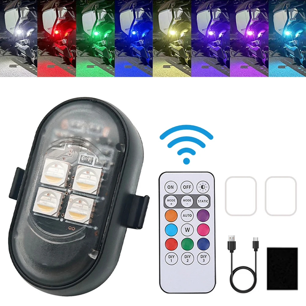 1-8PCS USB Rechargeable Waterp - огляд і ціна Drone Strobe Light