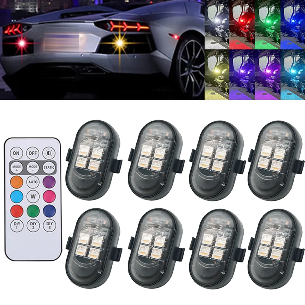 1-8PCS USB Rechargeable Waterp - огляд і ціна Drone Strobe Light